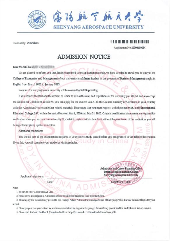 SAU-Admission Letter-2020SST