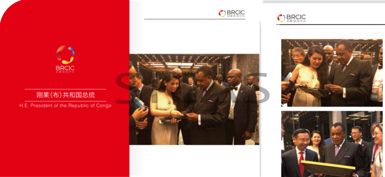 H.E.Mr.Denis Sassou-Nguesso, president of the Republic of Congo and Ms.Zhang Lu, the founder, CEO, chairperson of SICAS