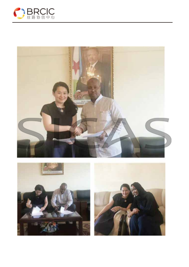 H.E.Mr. Abdallah Abdillahi Miguil, Ambassador to China of the Republic of Djibouti and Ms.Zhang Lu, the founder, CEO, chairperson of SICAS.